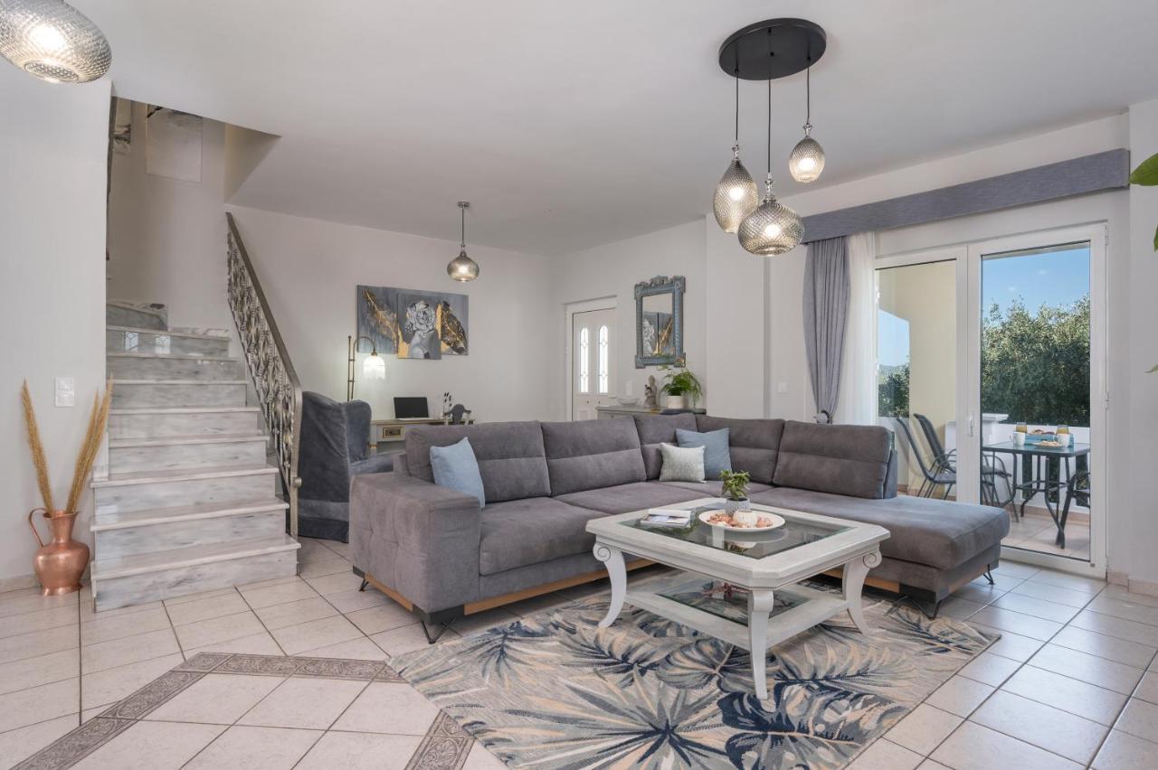 Casa De Philippe With Unique Seaview 2' From Beach Agia  المظهر الخارجي الصورة